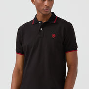 Nouvel Pima Cotton Basic Polo - Black
