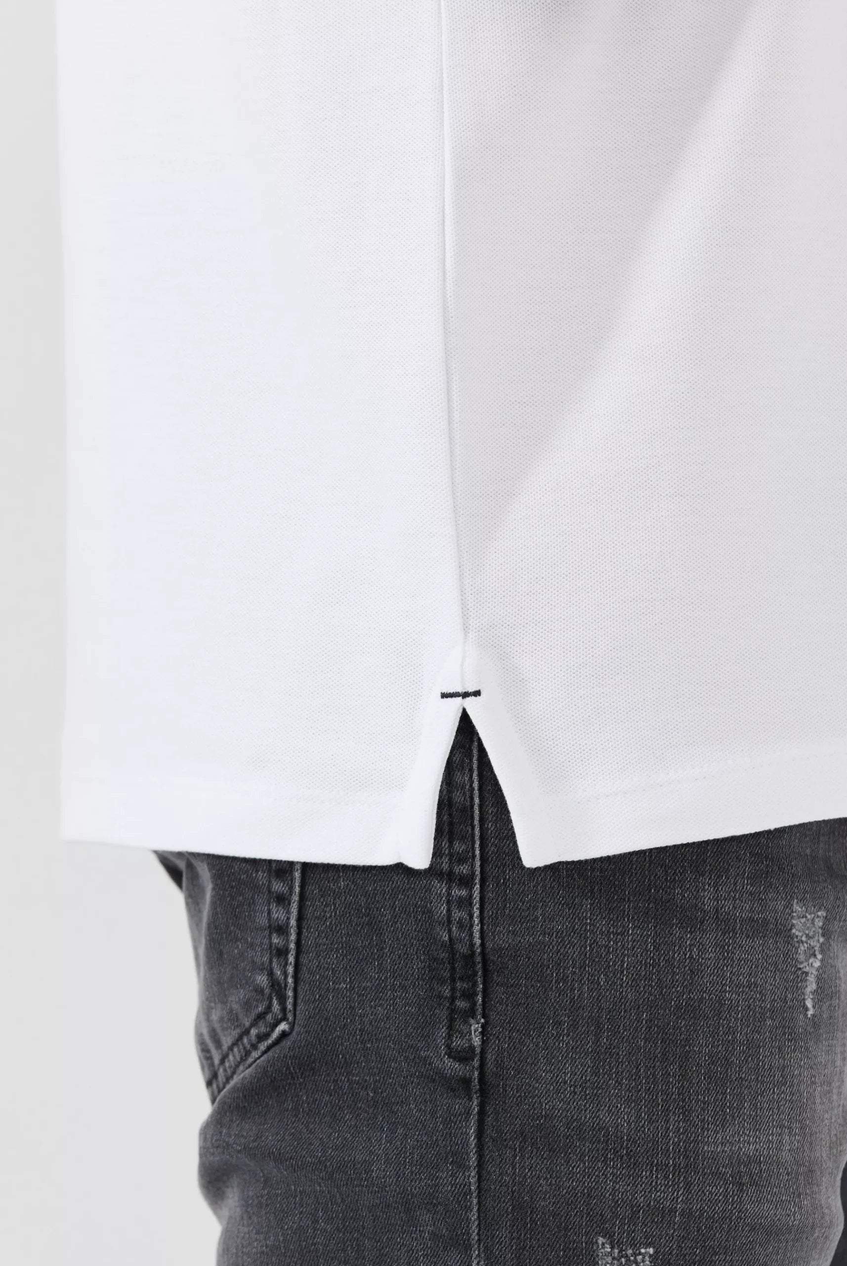 Nouvel Pima Cotton Basic Polo - White