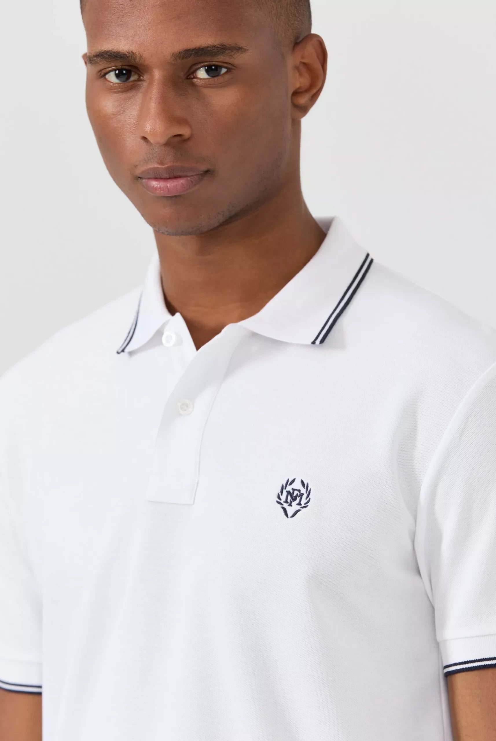 Nouvel Pima Cotton Basic Polo - White