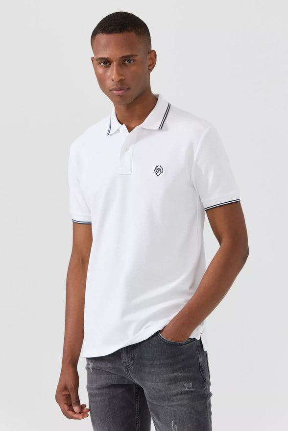 Nouvel Pima Cotton Basic Polo - White