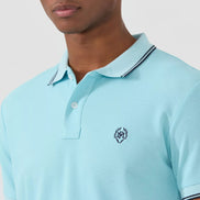 Nouvel Pima Cotton Basic Polo - Ice Blue