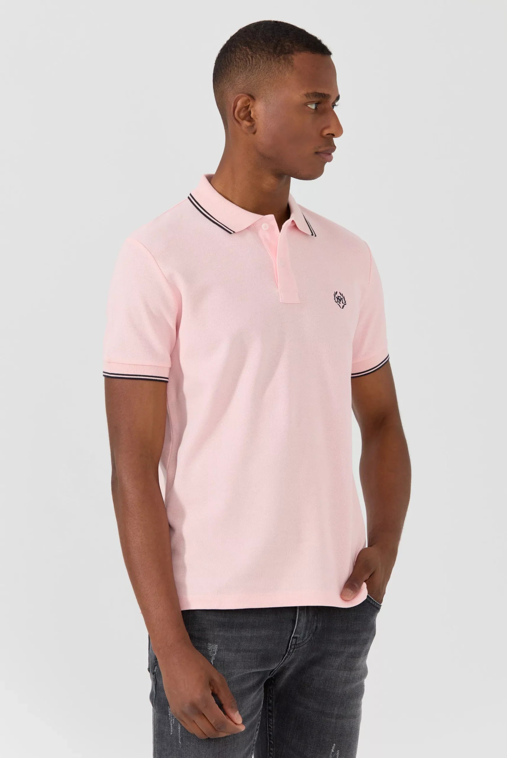 Nouvel Pima Cotton Basic Polo - Pink