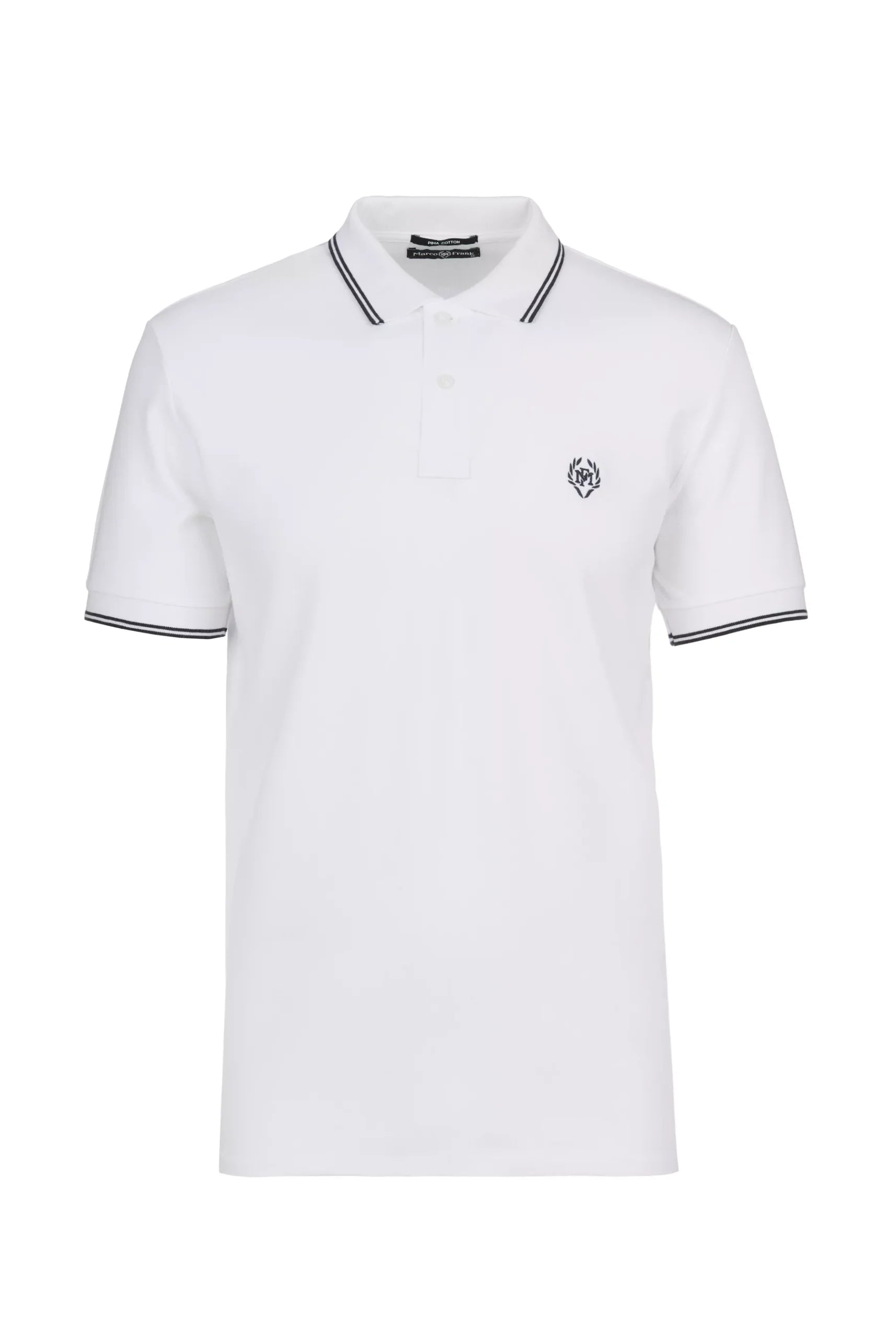 Nouvel Pima Cotton Basic Polo - White