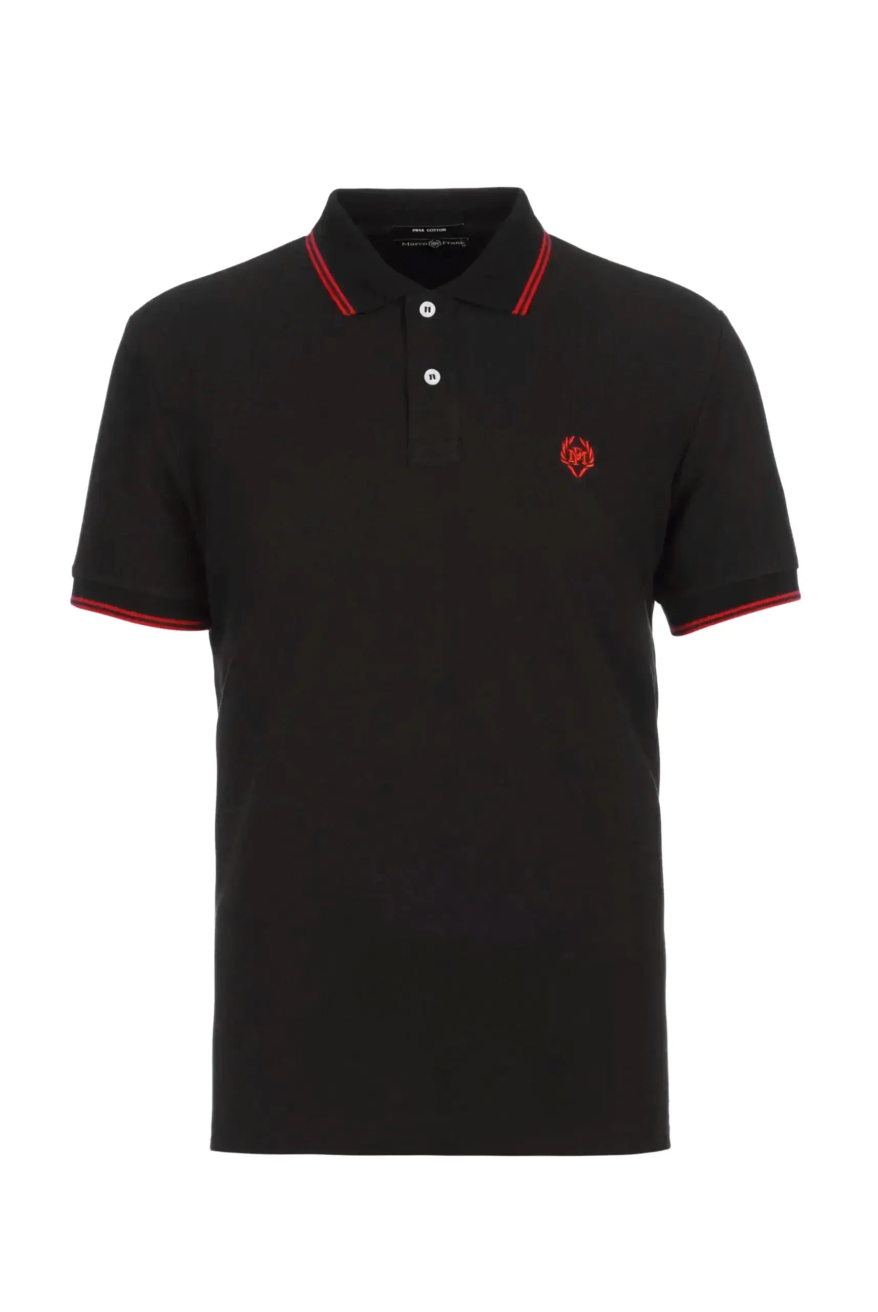 Nouvel Pima Cotton Basic Polo - Black