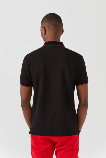 Nouvel Pima Cotton Basic Polo - Black