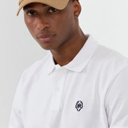 Pierre Pima Cotton Basic Polo - White