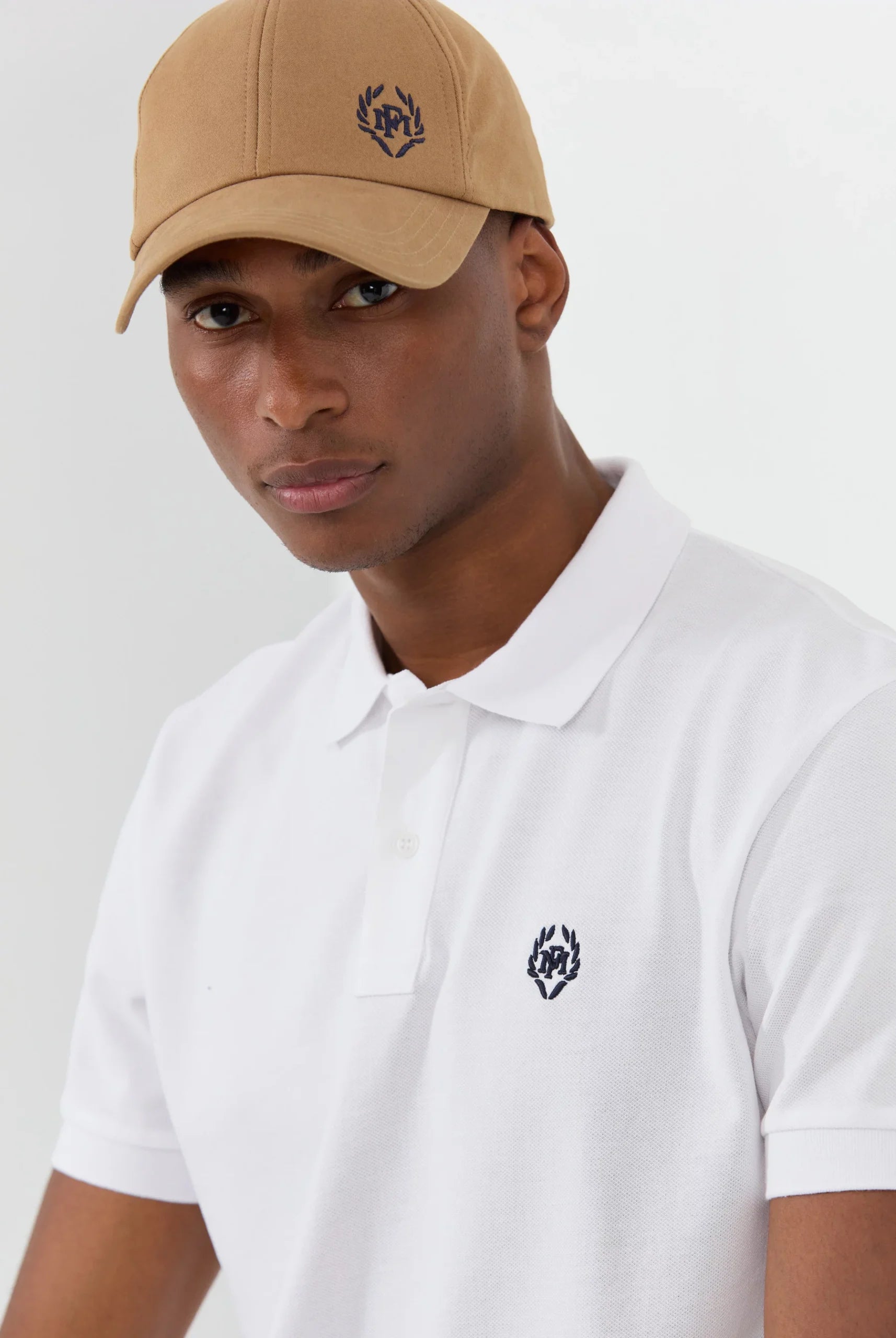 Pierre Pima Cotton Basic Polo - White