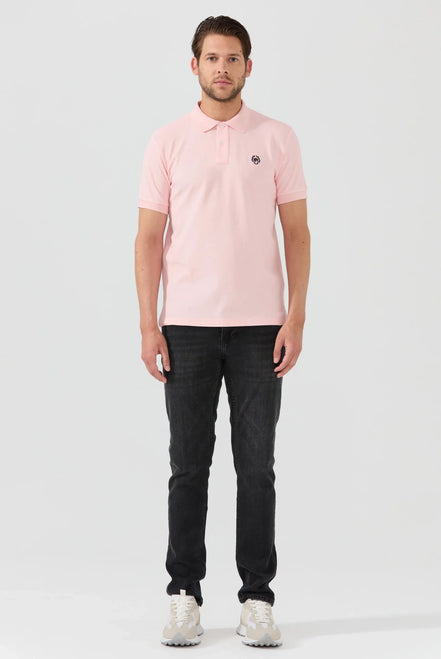 Pierre Pima Cotton Basic Polo - Pink