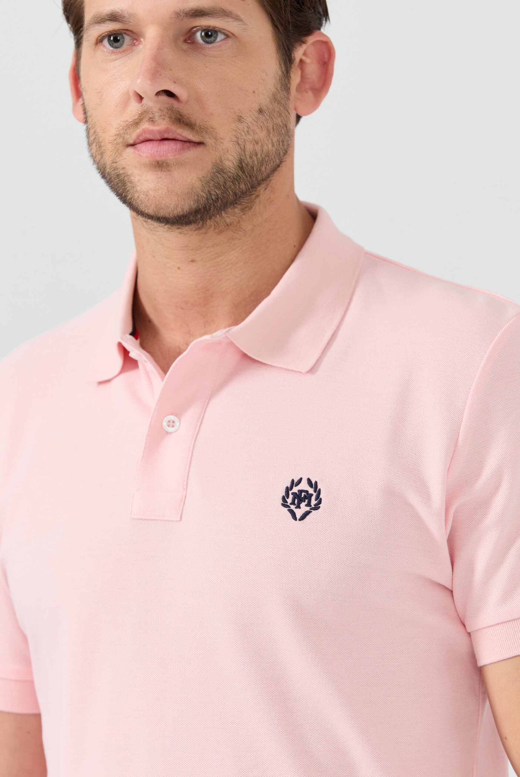 Pierre Pima Cotton Basic Polo - Pink