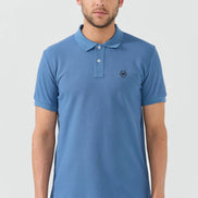 Pierre Pima Cotton Basic Polo - Indigo