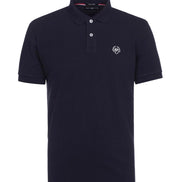 Pierre Pima Cotton Basic Polo - Navy