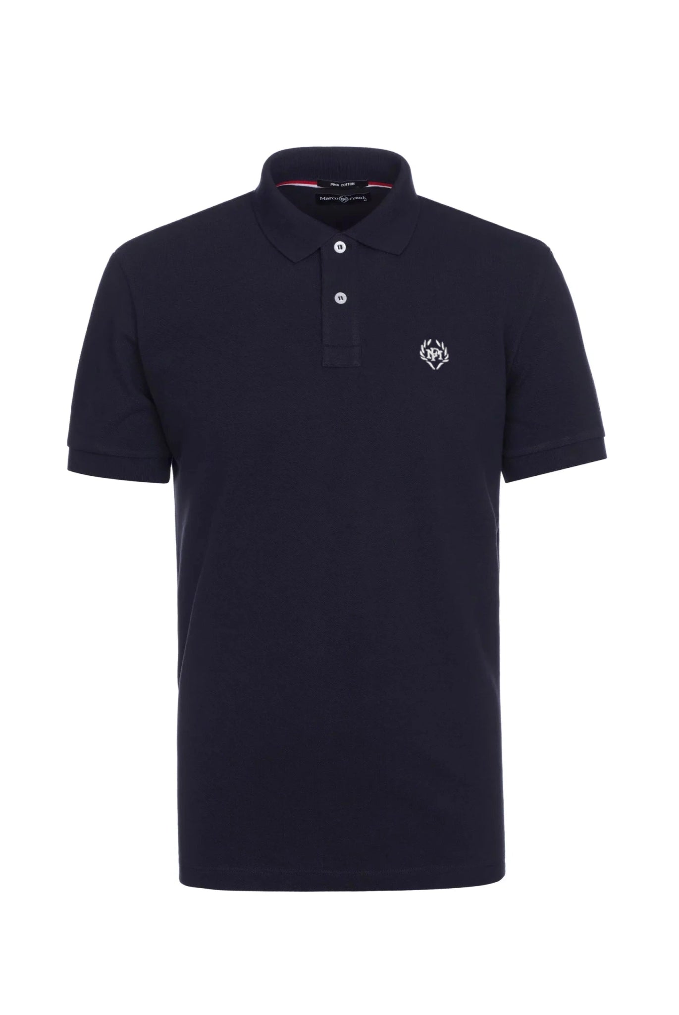 Pierre Pima Cotton Basic Polo - Navy