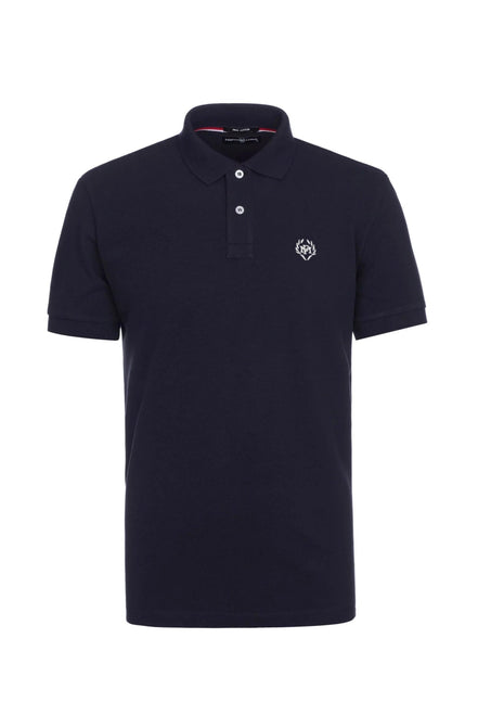 Pierre Pima Cotton Basic Polo - Navy