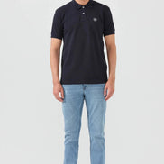 Pierre Pima Cotton Basic Polo - Navy
