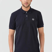Pierre Pima Cotton Basic Polo - Navy
